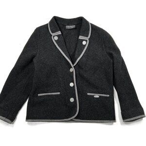 Giesswein Pure Wool Womens Coat Jacket‎ Cardigan 10 Jacket Size 40 Austria Black